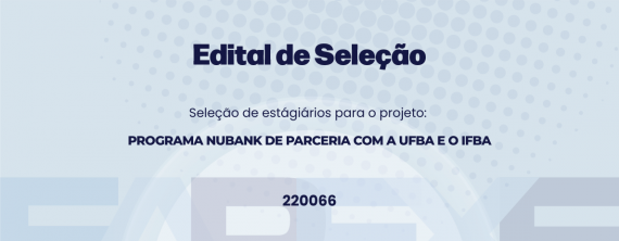 seleção de estagiários(as) para o projeto 