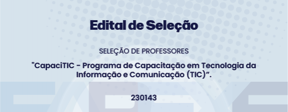 Edital de Seleção de Professores CapaciTIC