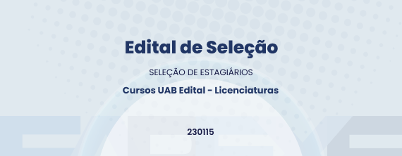 Edital de Seleção Cursos UAB edital 09/2022 - Licenciaturas